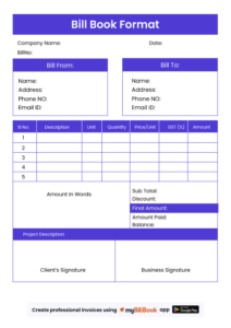 Bill-Book-Format