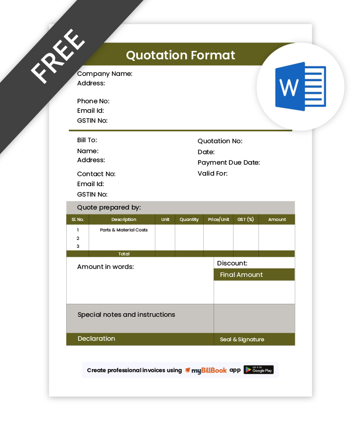 advanced quotation format in word
