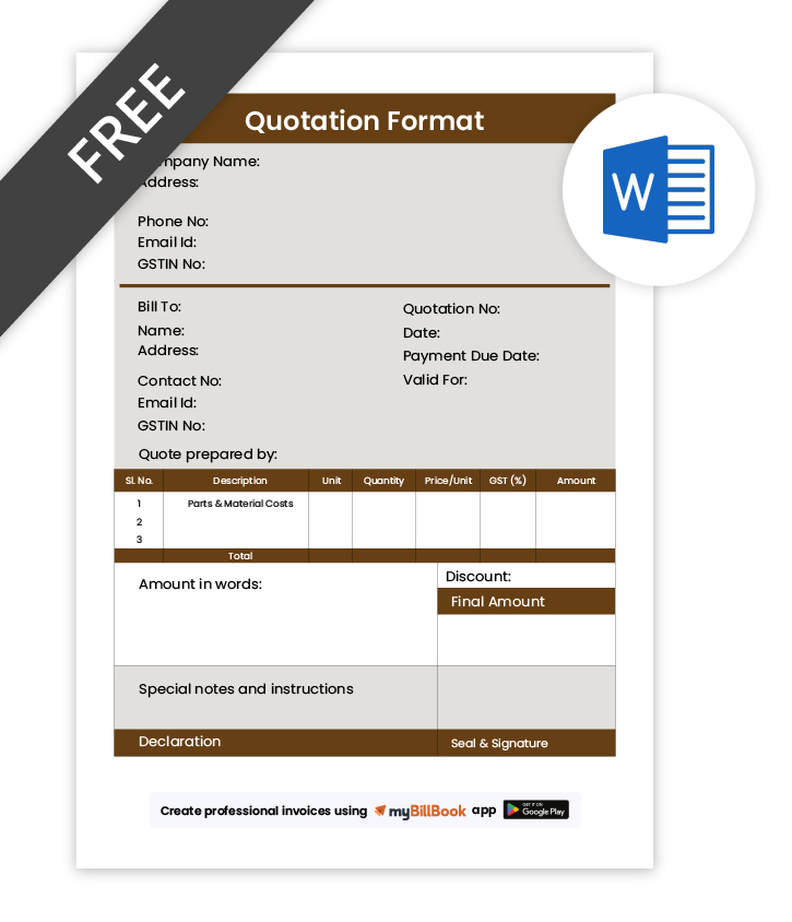 stylish quotation format in word